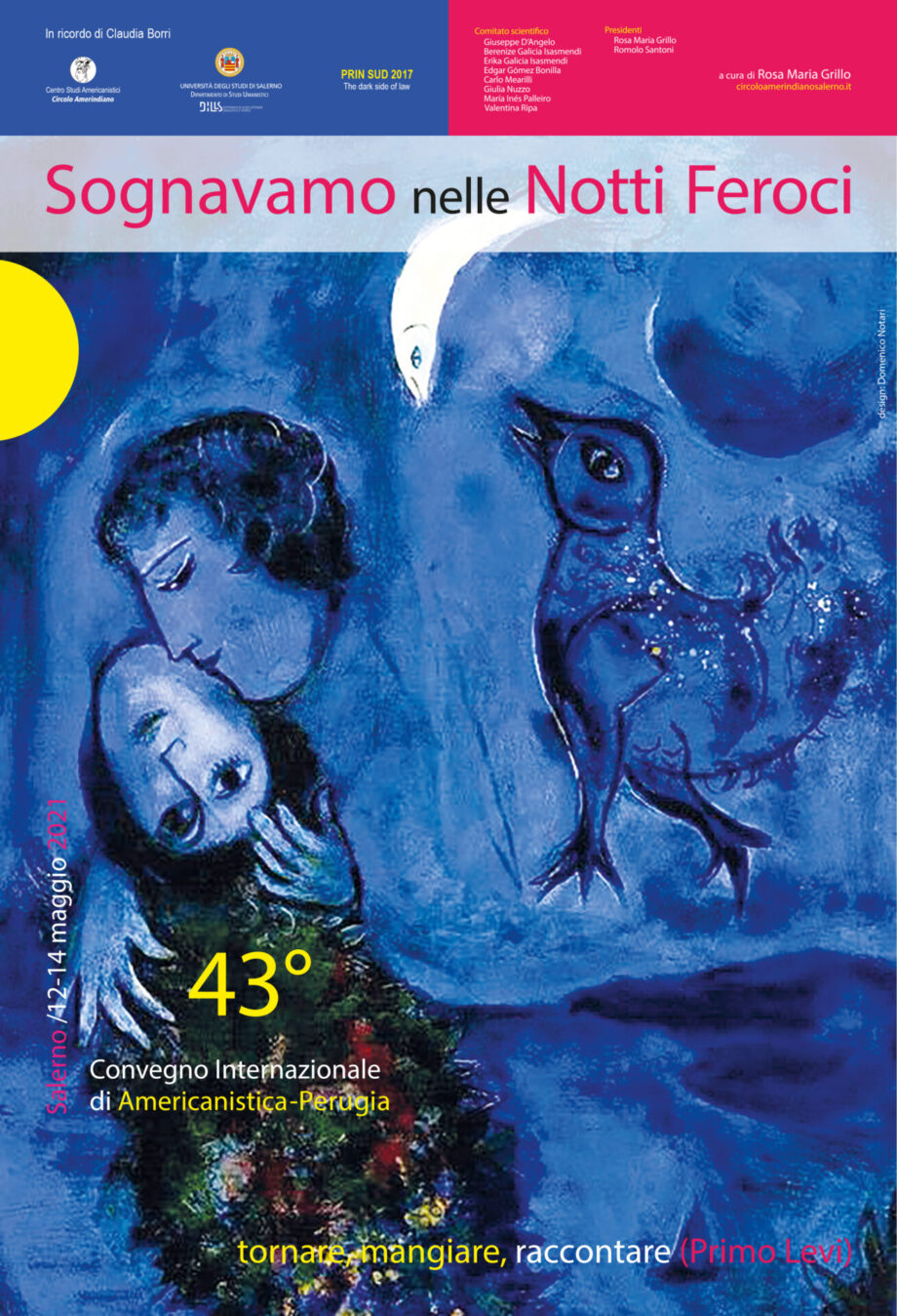 locandina del 43° convegno internazionale di americanistica Salerno